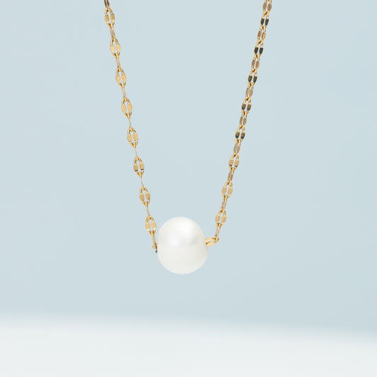 Annie Gold Pearl Necklace