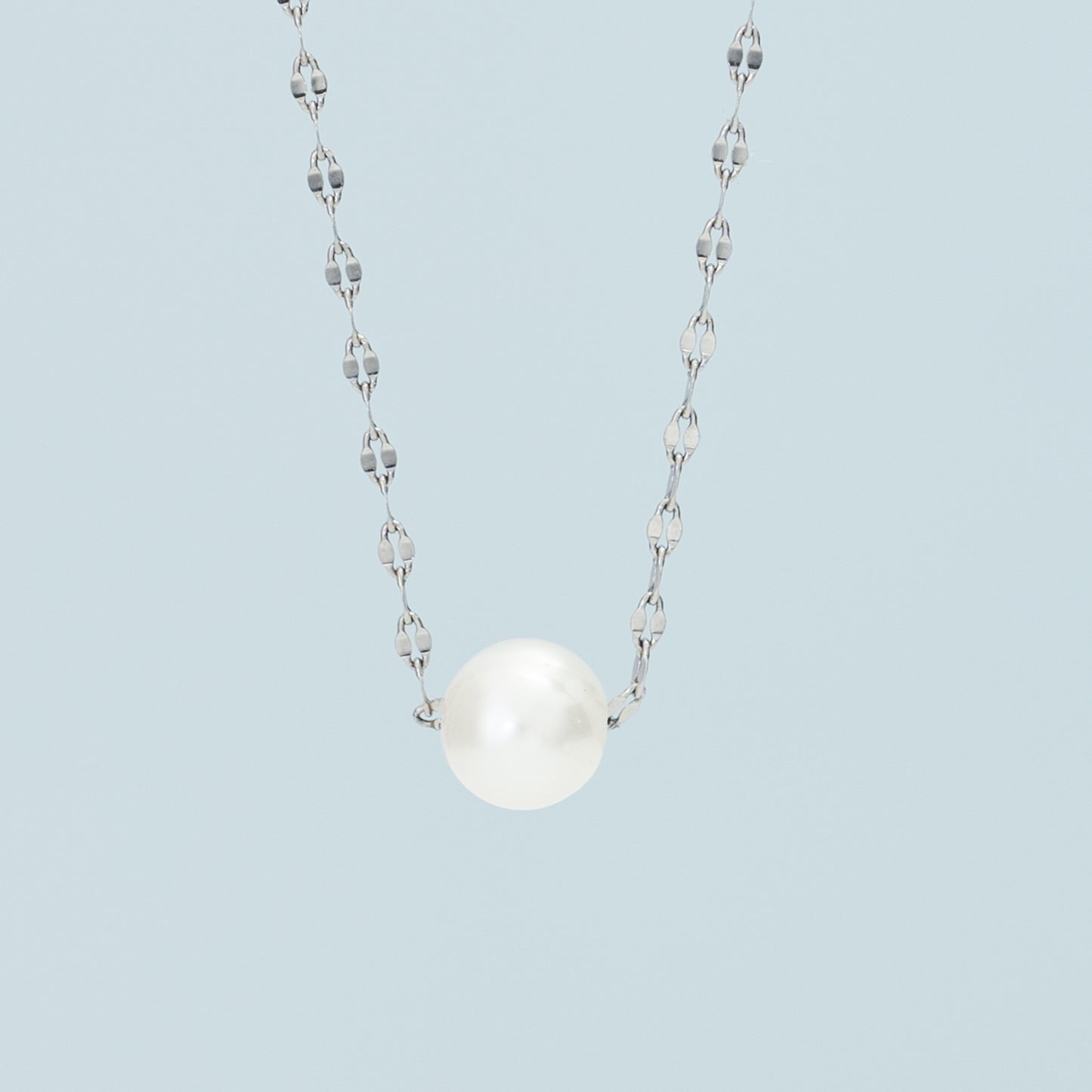 Annie Silver Pearl Necklace