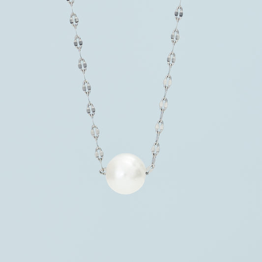 Annie Silver Pearl Necklace