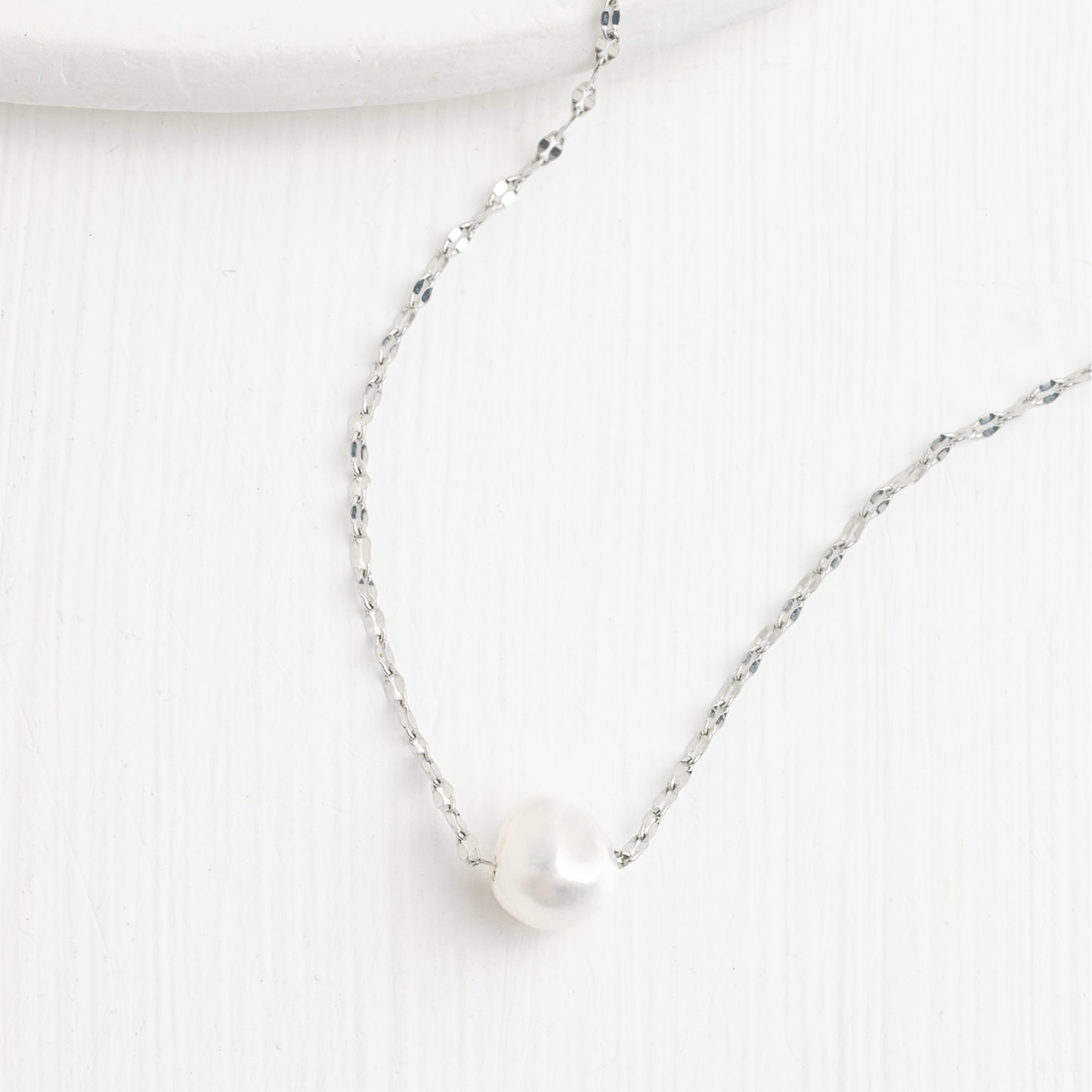 Annie Silver Pearl Necklace