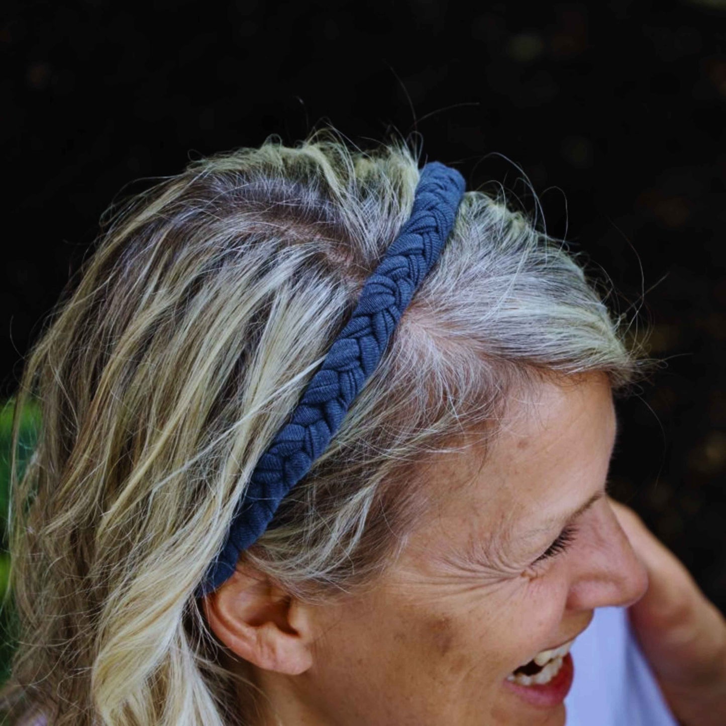 Braided Headband Blue Small