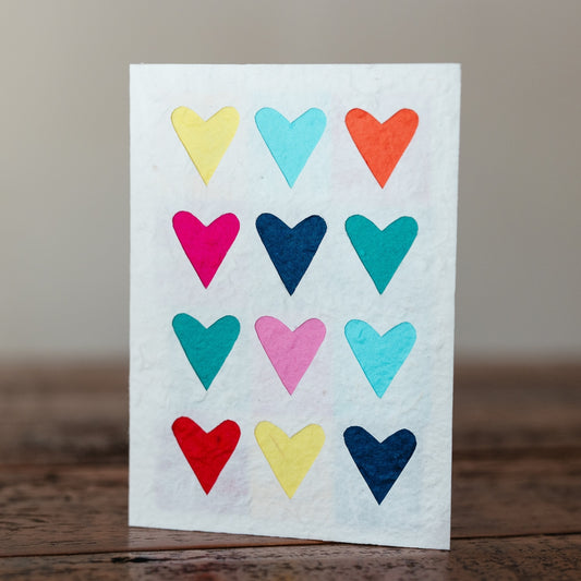 A Dozen Hearts Card